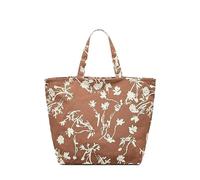 Radley London Blooming Lovely Responsible Small Ziptop Reusable Recycled Canvas Crook Tote Bag in Chai