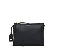 RADLEY London Chartwell Small Ziptop Crossbody Handbag for Women, Made from Black Grained Leather with Textured Saffiano Leather Trims, Handbag with Adjustable Crossbody Strap & Zip Fastening
