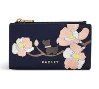 RADLEY London Coin Street - Magnolia Womens Evenfall Medium Ziptop Bifold Smooth Leather Applique and Screen Prints Wallet Purse