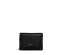 RADLEY London Embankment Way Small Flapover Purse for Women with 7 Card Slots, in Grained Black Leather with Press Stud Fastening