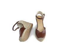 Radley London Glasshouse Street Tan Heirloom Embossed Espadrille Wedges Tan