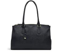 RADLEY London Hampstead Large Zip-Top Workbag for Women, Made from Black Textured Saffiano Leather, Handbag with Two Shoulder Straps, Metal Zip Pullers & Press Stud Fastenings, Fits a 13" Laptop