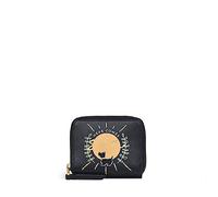 Radley London Here Comes The Sun Small Zip Around Purse for Women, Made from Black Smooth Leather, Zip-Around Fastened Purse with Interior Card Slots & Zipped Coin Pocket