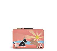 Radley London Hop to It Medium Bifold Purse for Women, Made from Pink Smooth Leather with Appliqué Lunar New Year Details, Press Stud Fastened Purse with 10 Interior Card Slots & Zipped Section