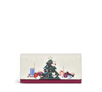 RADLEY London Jolly and Bright Large Flapover Matinee Purse for Women in Neutral Grained Leather with Appliqué, Press Stud Fastened Purse with 19 Interior Card Slots
