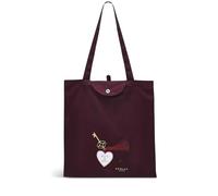Radley London Key to My Heart Responsible Foldaway Reusable Shopping Bag in Dark Cherry Red