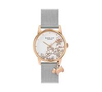 Radley London Ladies Botanical Floral Watch on a Stainless Steel Mesh Bracelet Rose