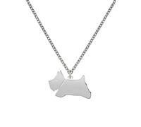 Radley London Ladies Silver Plated Fine Curb Chain Jumping Dog Necklace Silver