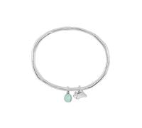 Radley London Ladies Sloane Square Silver Plated Aquamarine Jumping Dog Bangle Silver