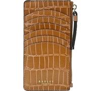 RADLEY London Leather Zip Top Coin Purse Card Holder Wallet Liverpool Street Faux Croc in Brown Tan