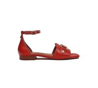 Radley London Linden Crescent Fire Red Stirrup Strap Sandals Fire Red