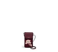Radley London Liverpool Lane Bloom Protect Medium Phone Crossbody Bag for Women, in Merlot Smooth Leather with Tonal Flower Print and Adjustable Strap