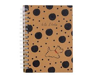 Radley London Mini Spiral Notebook, A6 Pocket Notebook, Blank Journal with 200 Lined Pages, Cute Hardcover Notebook, Radley Evergreen