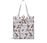 Radley London Party Pals Responsible Foldaway Reusable Shopping Bag in Chalk
