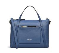 RADLEY London Portman Women’s Small Leather Ziptop Satchel Bag, Vintage Blue