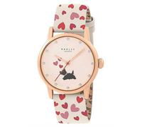 Radley London Rose Gold Plated Heart Printed Leather Strap Rose