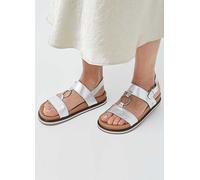 Radley London Silver Bury Walk 2.0 Metallic Luxe Footbed Sandals Silver