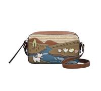 RADLEY London Spring Daze Small Camera Crossbody Bag, Cognac Leather & Raffia