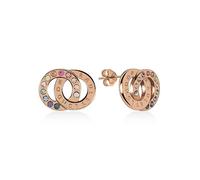 Radley London Sterling Silver Double Loop Stud Earrings Rose