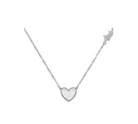 Radley London Sterling Silver Genuine MOP Heart & Jumping Dog Necklace Silver