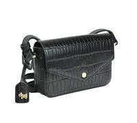 RADLEY London Womens Eltham Mews Faux Croc Small Leather Flapover Crossbody Shoulder Bag in Black