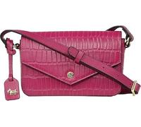 RADLEY London Womens Eltham Mews Faux Croc Small Leather Flapover Crossbody Shoulder in Cerise Pink