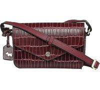 RADLEY London Womens Eltham Mews Faux Croc Small Leather Flapover Crossbody Shoulder in Dark Red