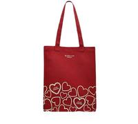 RADLEY London Womens Hearts Love Recycled Cotton Canvas Open Tote Shoulder Bag Medium in Poinsetta Red