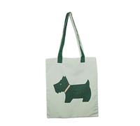 RADLEY London Womens Heritage Dog Responsible Medium Tote Shoulder Bag in Natural Cream with a Dark Green Dog