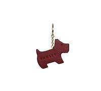 Radley London Womens Ladies Girls Leather Keyring Bag Charm My Radley Dog in Dark Red