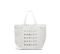 Radley London Womens Ladies on Repeat' Responsible - Small Ziptop Crook Grab Satchel Bag in Natural Cream