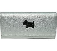 RADLEY London Womens Large Leather Flapover Matinee Purse Wallet Loyal in Metallic Silver