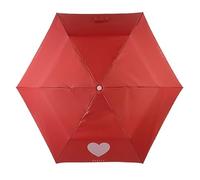 RADLEY London Womens My Love Responsible Foldaway Telescopic Umbrella in Red & Pink