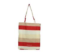 RADLEY London Womens Responsible Foldaway Shopper Shoulder Tote Bag Summer Stripe in Poinsetta Red