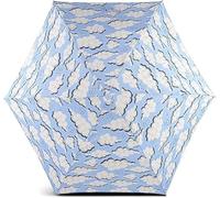 RADLEY London Womens Telescopic Foldaway Umbrella Sketchy Clouds in Sky Blue