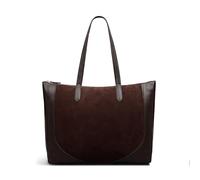 RADLEY London Wood Park - Suede Women's Leather Large Ziptop Tote, Dark Oak