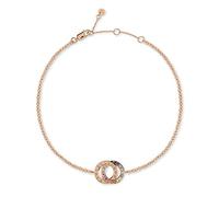 RADLEY Love Heart Ladies Rose Gold Double Rainbow Stone Loop Bracelet RYJ3084