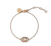 RADLEY Love Heart Ladies Rose Gold Plated Double Rainbow Stone Loop Bracelet RYJ3084