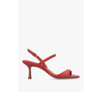 RADLEY Meadow Road Flame Leather Heeled Sandals Size: 40, Colour: Red