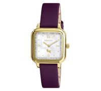 Radley Mother of Pearl Square Dial Deep Purple Leather Strap Watch
