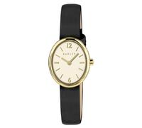 Radley Oval Champagne Dial Black Leather Strap Watch