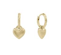 Radley Padlock Lane Heart Charm Padlock Gold Tone Hoop Earrings 1 x 1.4cm