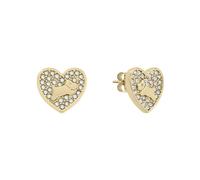Radley Pave Stone Heart Gold Tone Stud Earrings 1 x 1.1cm