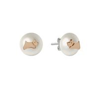 Radley Pearl Road Jumping Dog Rose Gold Tone Stud Earrings 1 x 1cm
