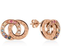 Radley Rocks Sterling Silver 18ct Rose Gold Plated Double Loop Stud Earrings