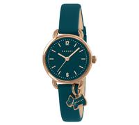 RADLEY Rose Gold Plated Case Dog Heart Charm Teal Leather Strap Watch RY21932A