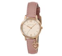 RADLEY Rose Gold Plated Heart Charm Carnation Pink Leather Strap Watch RY22000A