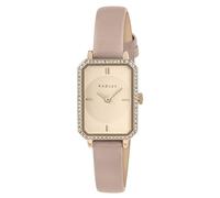 RADLEY Rose Gold Plated Stone Set Case Pink Leather Strap Watch RY21892
