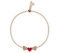 RADLEY Hello Love Ladies Rose Gold Adjustable Red Enamel Heart Bracelet RYJ3092S.