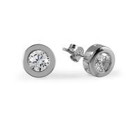 Radley RYJ1001 Silver Cubic Zirconia Solitaire Stud Earrings - J8103